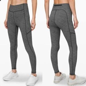NWOT Lululemon Speed Up Tight Gray Mid Rise Leggings Sz 4